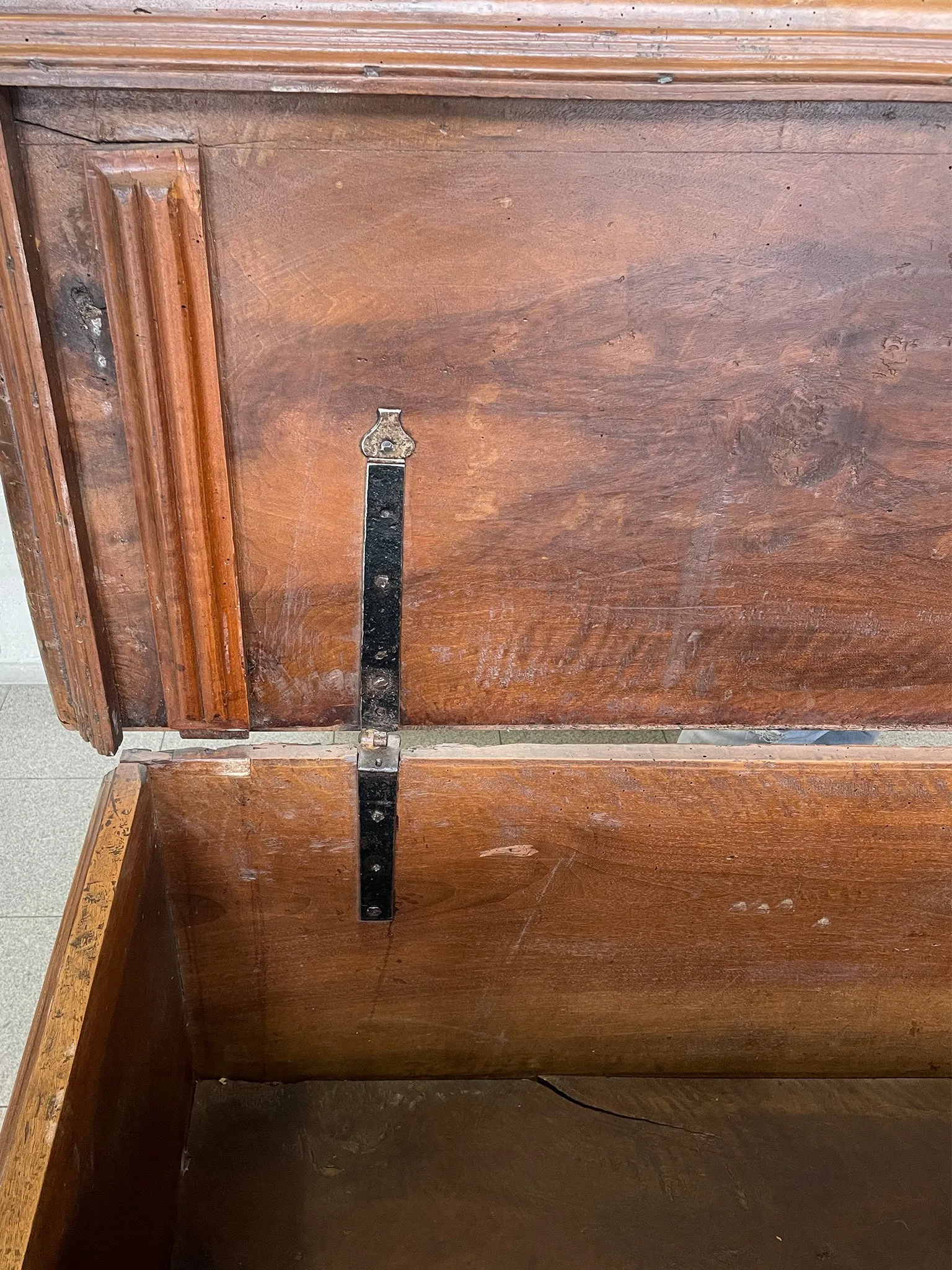 Antique 18th Century Carved Continental Coffer Chest