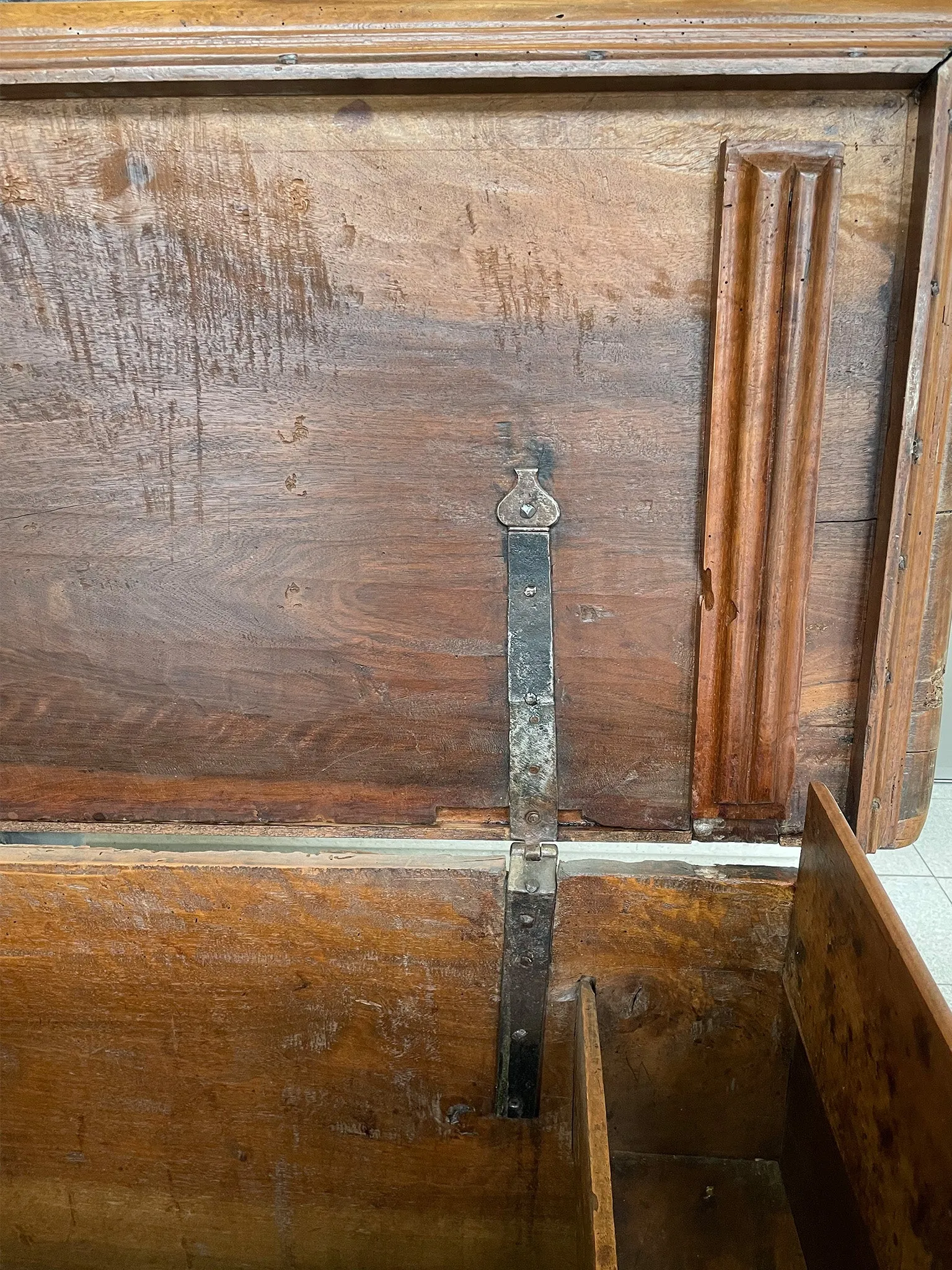 Antique 18th Century Carved Continental Coffer Chest