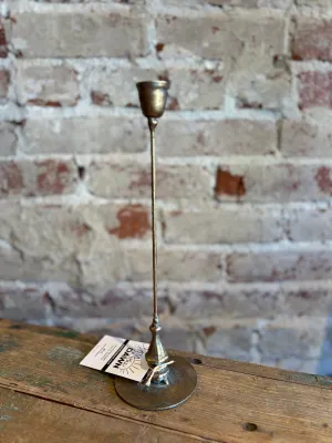 Antique Brass Taper Candle Holder - Small