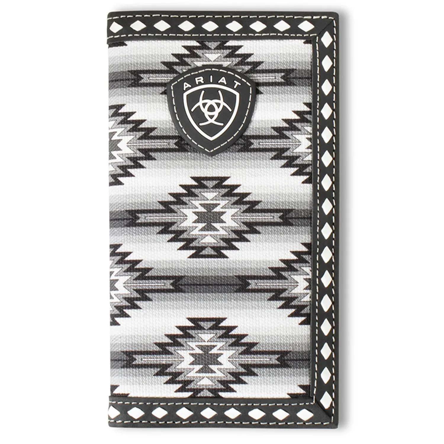 Ariat Black Southwest Diamond Lacing Rodeo Wallet