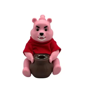 Arsenal - Winnie Honey Bear Silicone Water Pipe - 5"