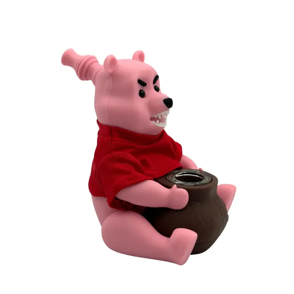 Arsenal - Winnie Honey Bear Silicone Water Pipe - 5"