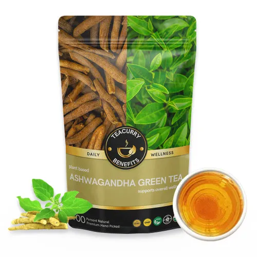 Ashwagandha Green Tea  - Helps with Sugar, Stress, Cholesterol