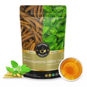 Ashwagandha Green Tea  - Helps with Sugar, Stress, Cholesterol