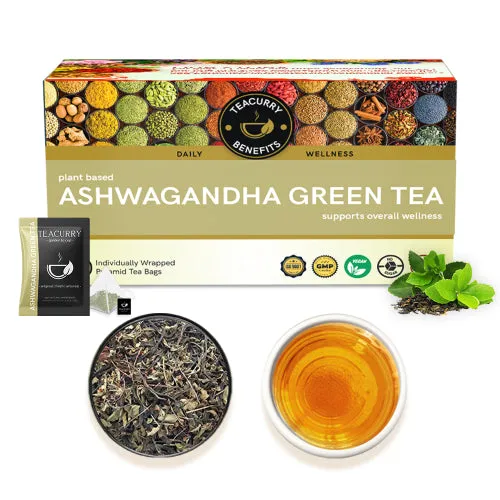 Ashwagandha Green Tea  - Helps with Sugar, Stress, Cholesterol