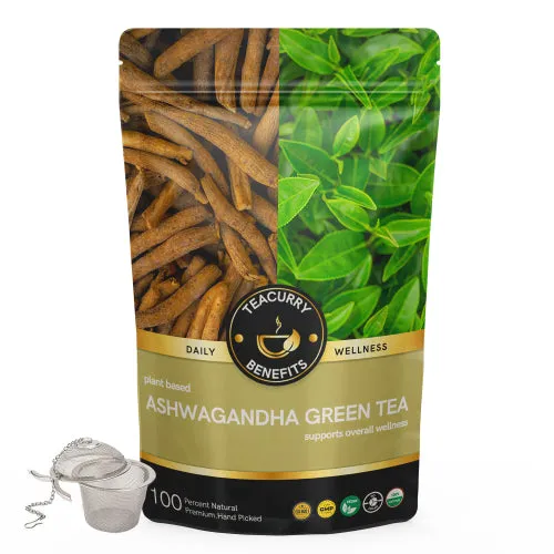 Ashwagandha Green Tea  - Helps with Sugar, Stress, Cholesterol