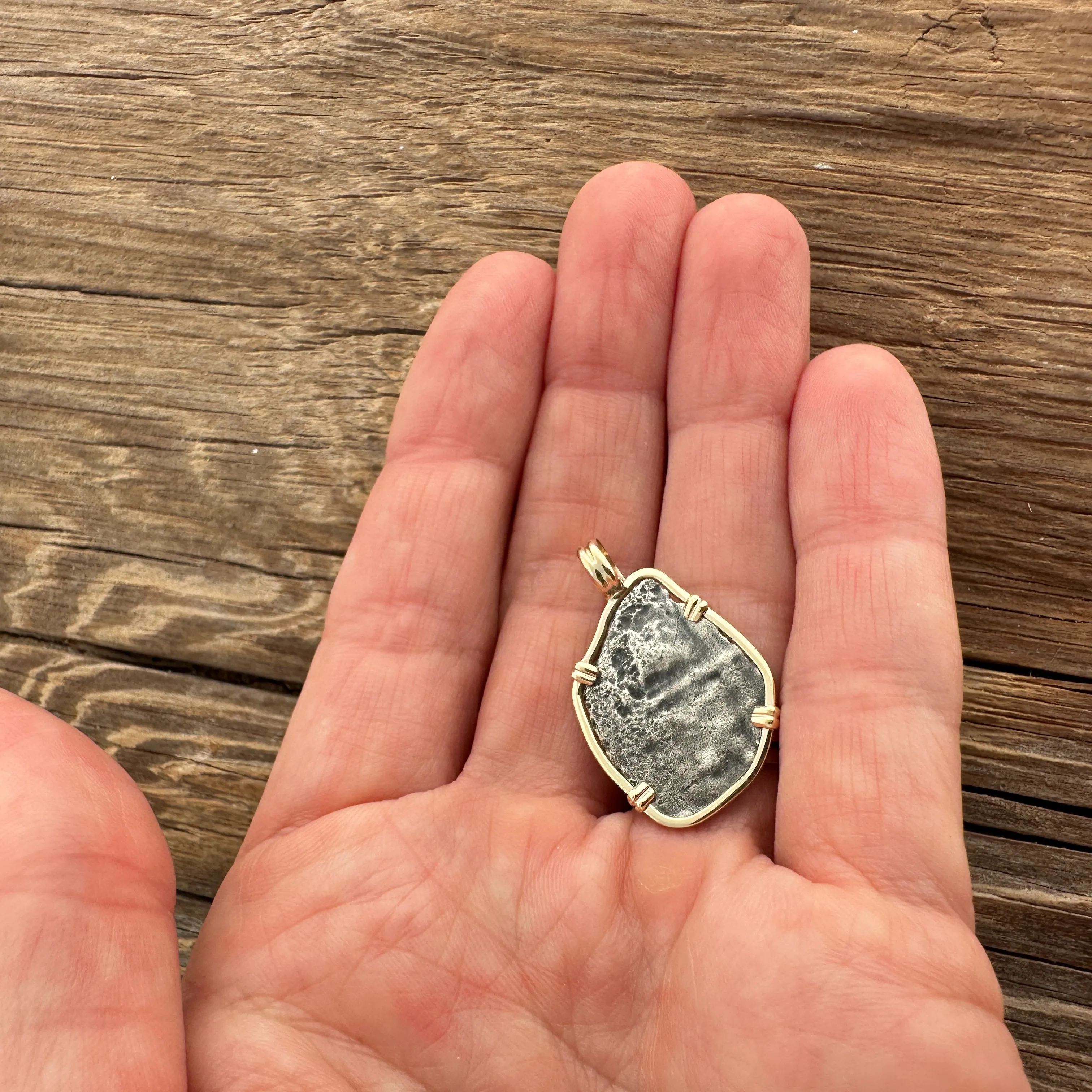 Authentic Cob Coin from Consolacion Shipwreck in 14K Gold #CNSL-DLC-MNT27B