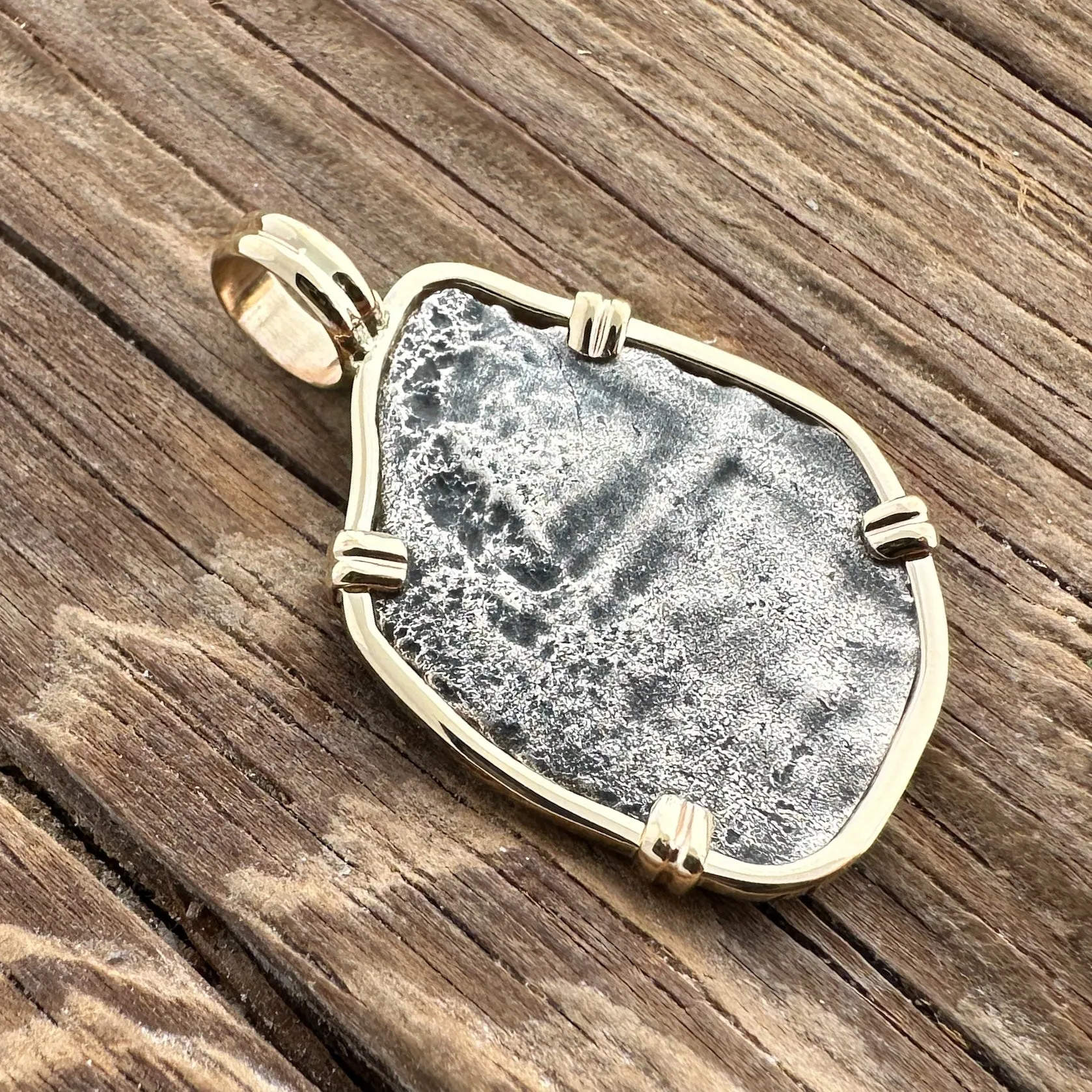 Authentic Cob Coin from Consolacion Shipwreck in 14K Gold #CNSL-DLC-MNT27B