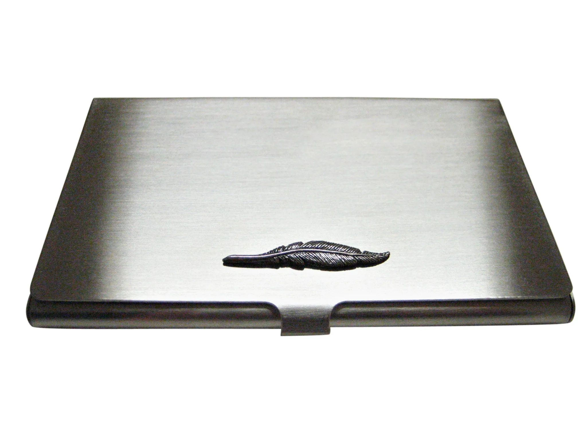 Author Quill Feather Business Card Holder