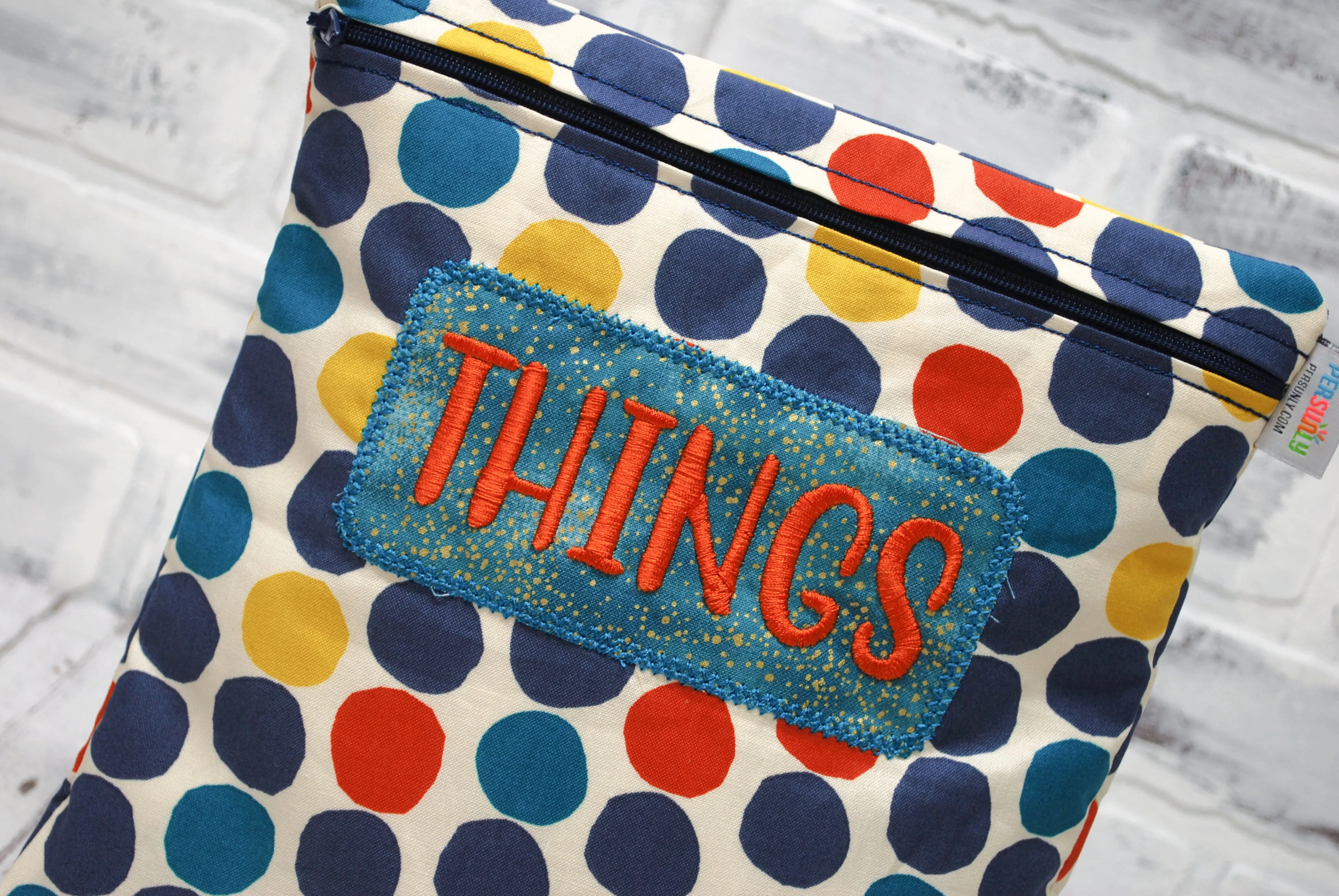 Autumn Dots Personalized Reusable Food Bag