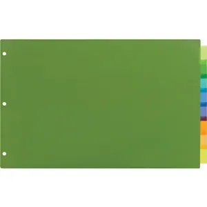 Avery® Big Tab(TM) Insertable Plastic Dividers, 11" x 17", 8 Multicolor Tabs, 1 Set (11179)