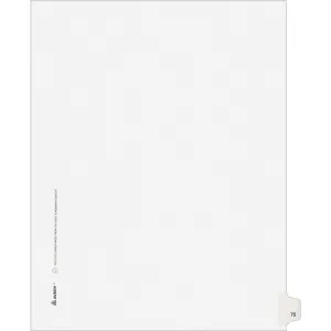 Avery® Individual Legal Dividers Allstate(R) Style, Letter Size, Side Tab #75 (82273)