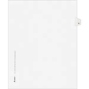 Avery® Individual Legal Dividers Allstate(R) Style, Letter Size, Side Tab #81 (82279)