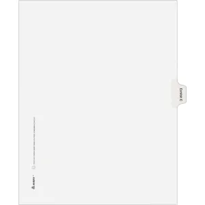 Avery® Individual Legal Dividers Allstate(R) Style, Letter Size, Side Tab EXHIBIT E (82111)