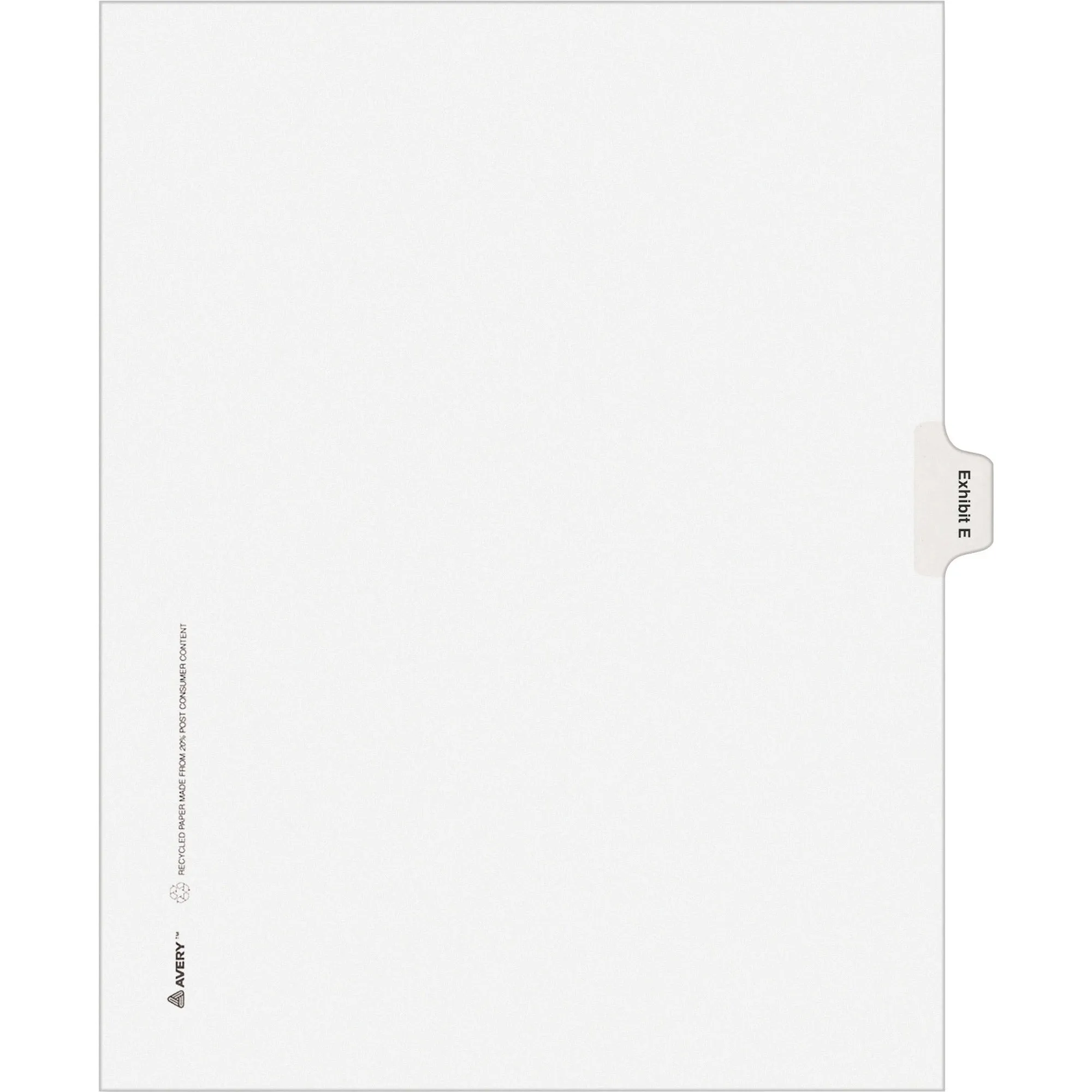Avery® Individual Legal Dividers Allstate(R) Style, Letter Size, Side Tab EXHIBIT E (82111)