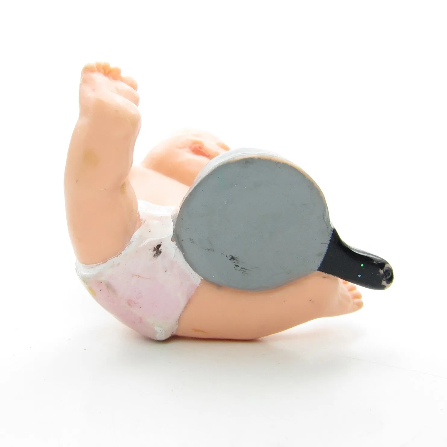 Baby Banging on a Pot or Pan Magic Diaper Babies 1991 Figurine #19