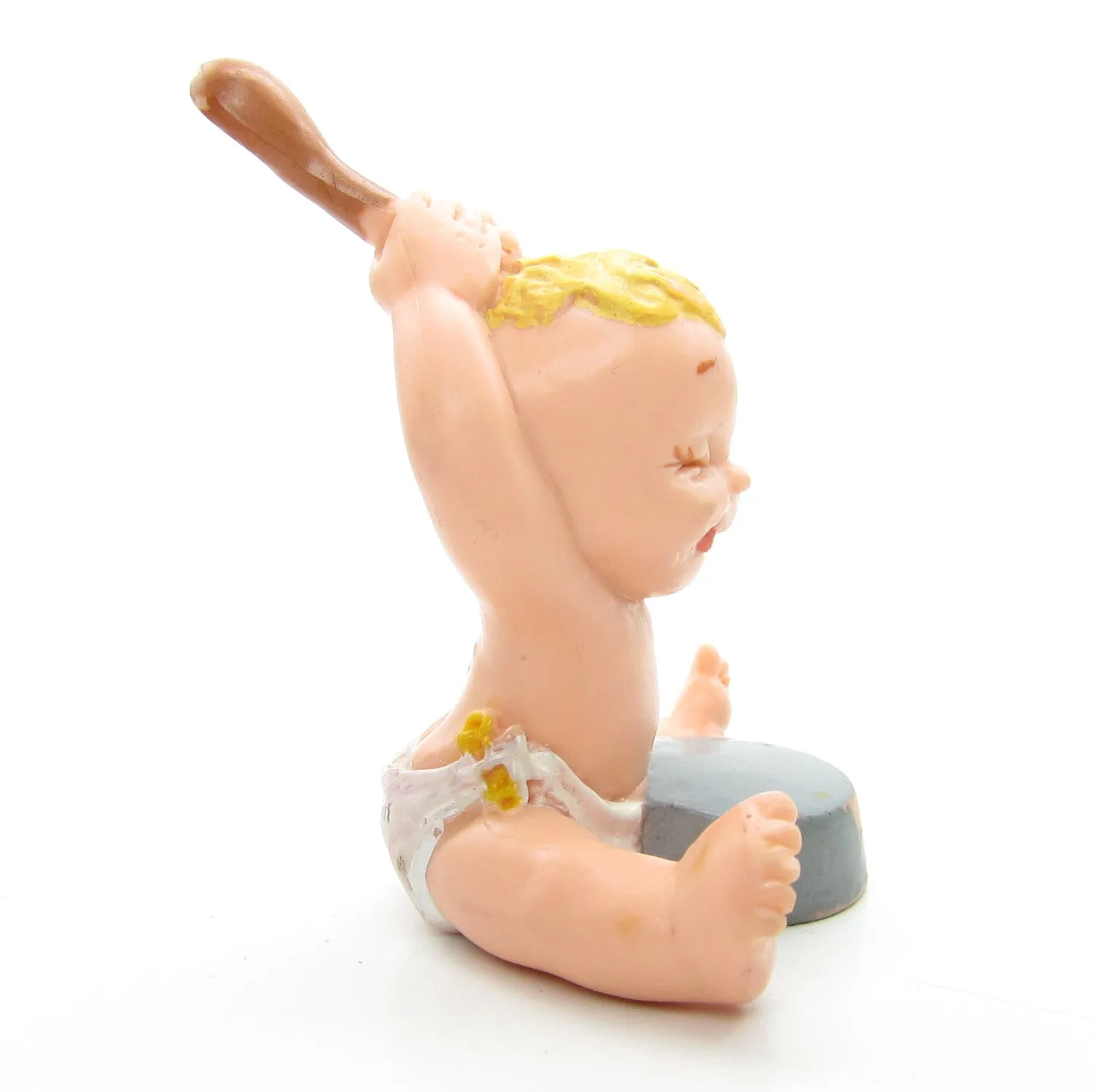 Baby Banging on a Pot or Pan Magic Diaper Babies 1991 Figurine #19