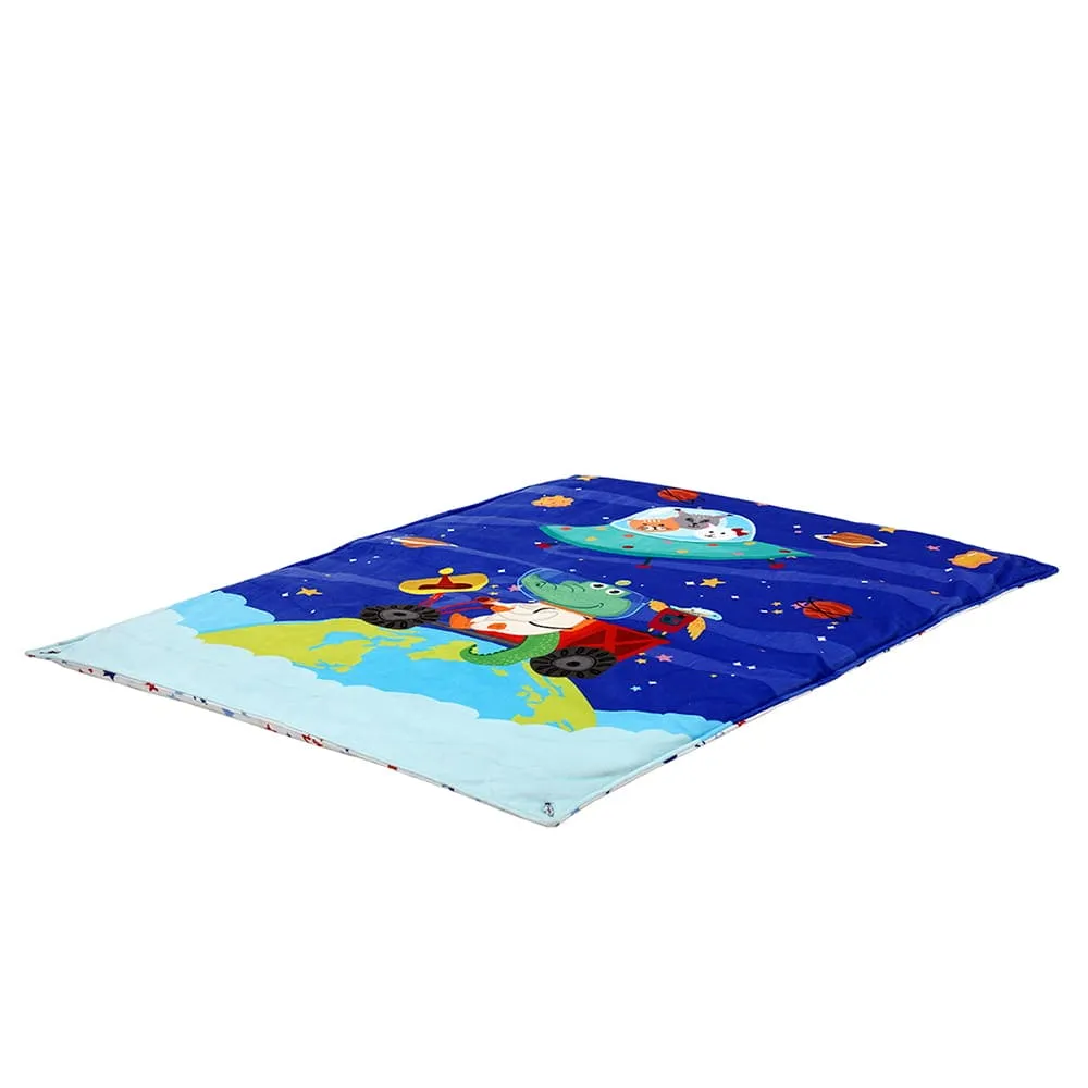 Baby Moo Space 3 Velvet And 1 Waterproof Diaper Changing Sheet Set - Blue