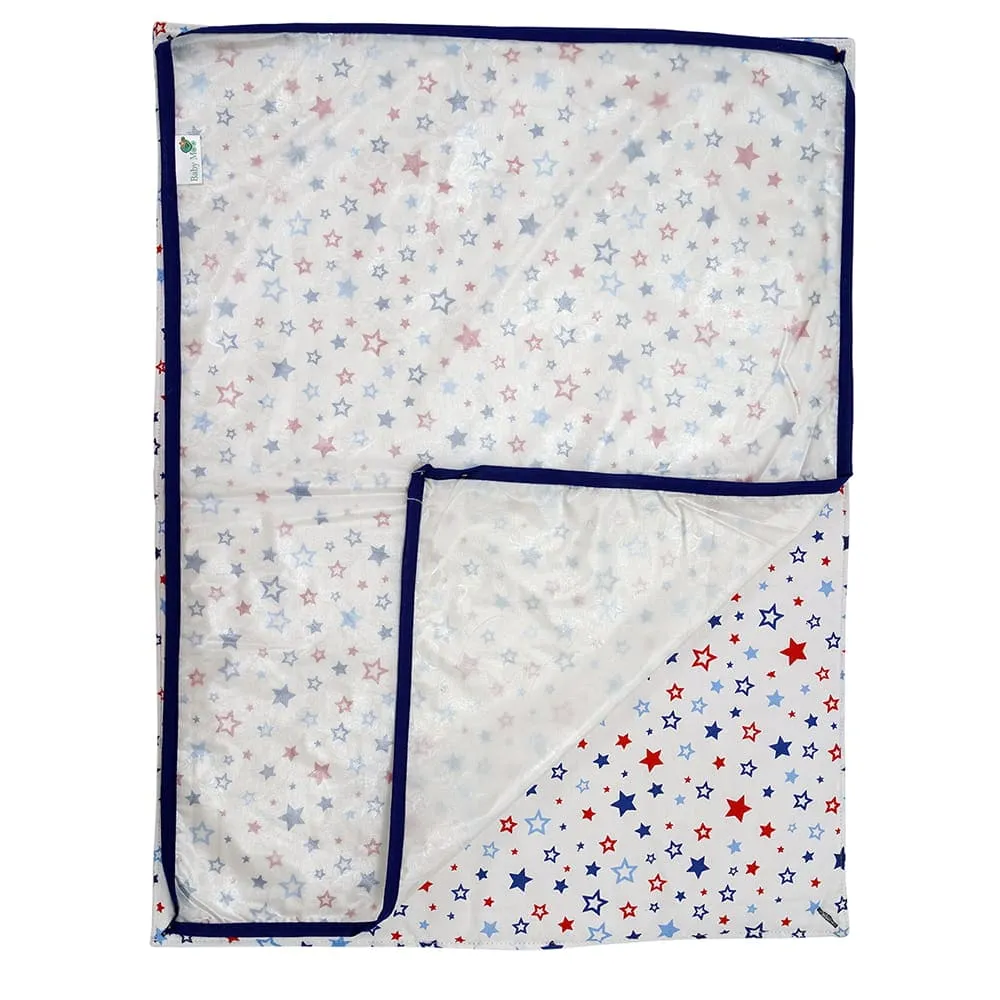 Baby Moo Space 3 Velvet And 1 Waterproof Diaper Changing Sheet Set - Blue