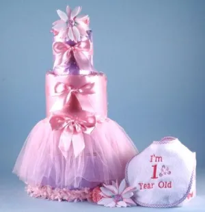 Baby'S First Birthday Tutu Diaper Cake