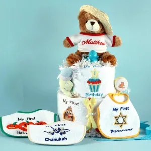Baby'S First Holiday'S Personalized Diaper Cake Unisex Baby Gift