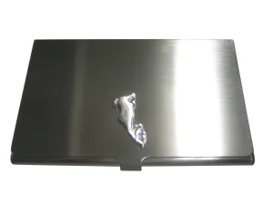 Bahrain Map Shape Business Card Holder