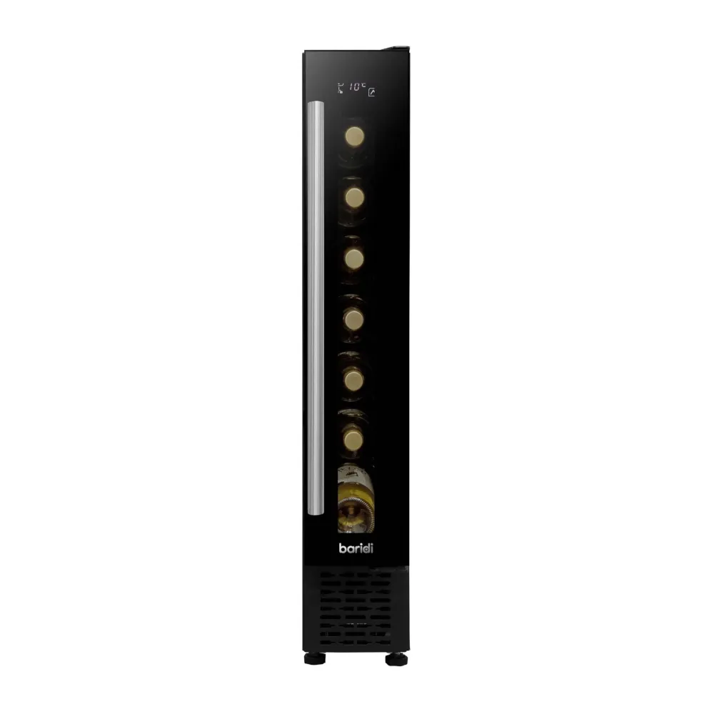 Baridi 7 Bottle Wine Fridge with Touch Controls & LED Light - Black - B