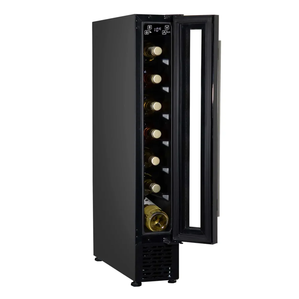 Baridi 7 Bottle Wine Fridge with Touch Controls & LED Light - Black - B