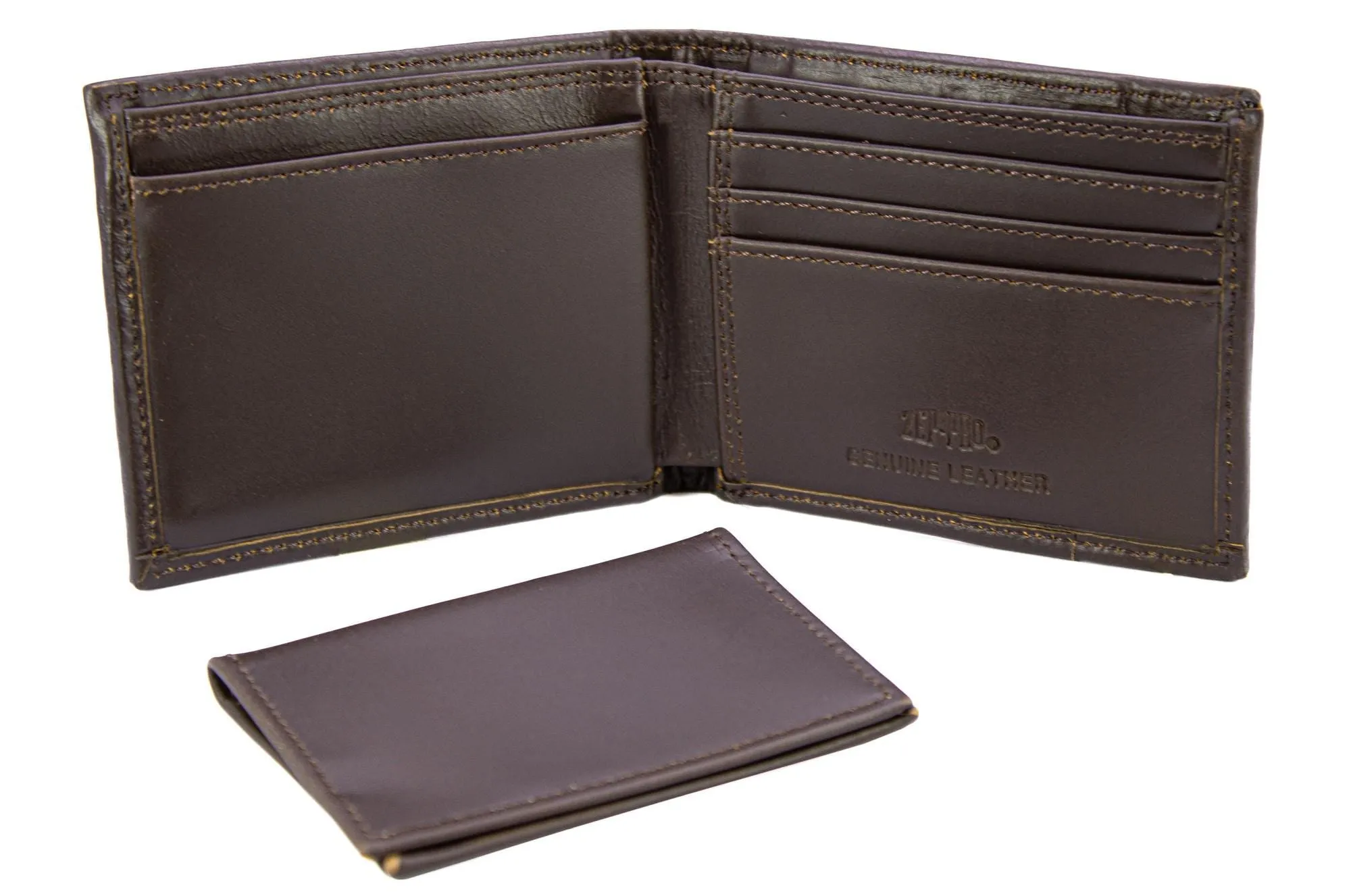 Bass Men's Bifold Old School Camo Leather Wallet.