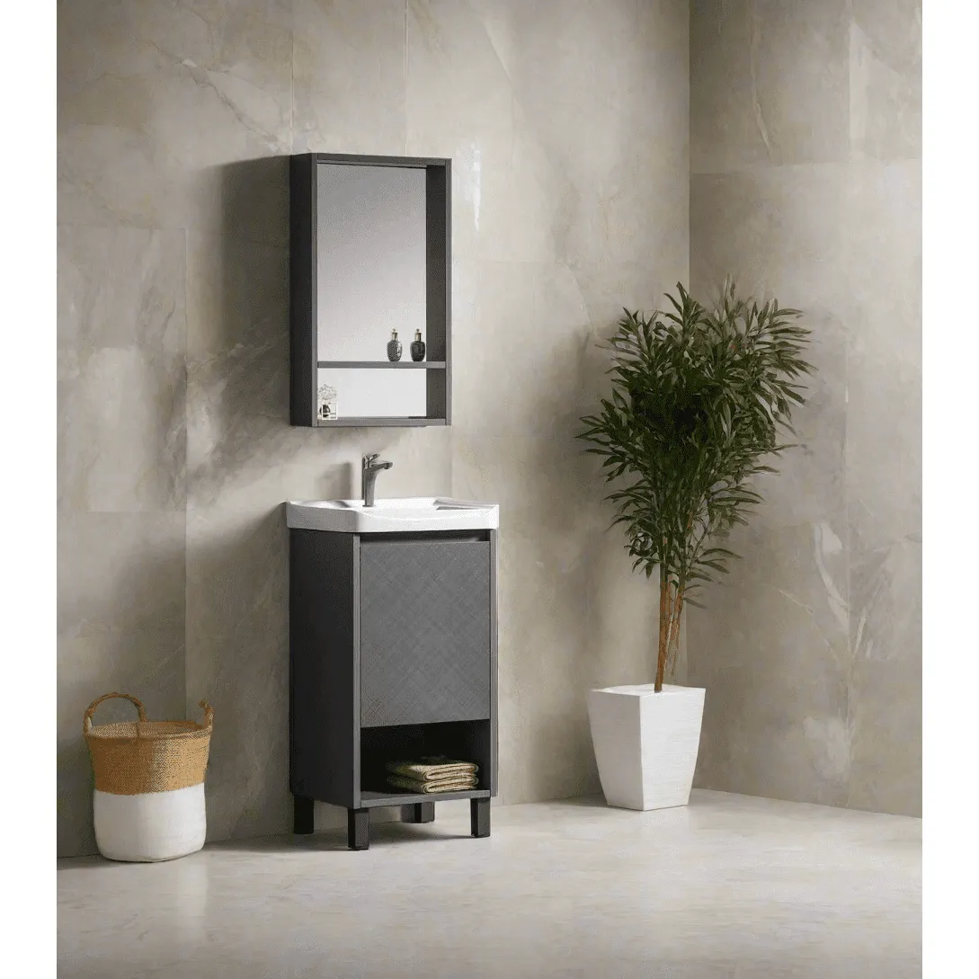 Bathroom Luxury 43cm Wall-Mounted Vanity Cabinet with Mirror - WK-K-9064