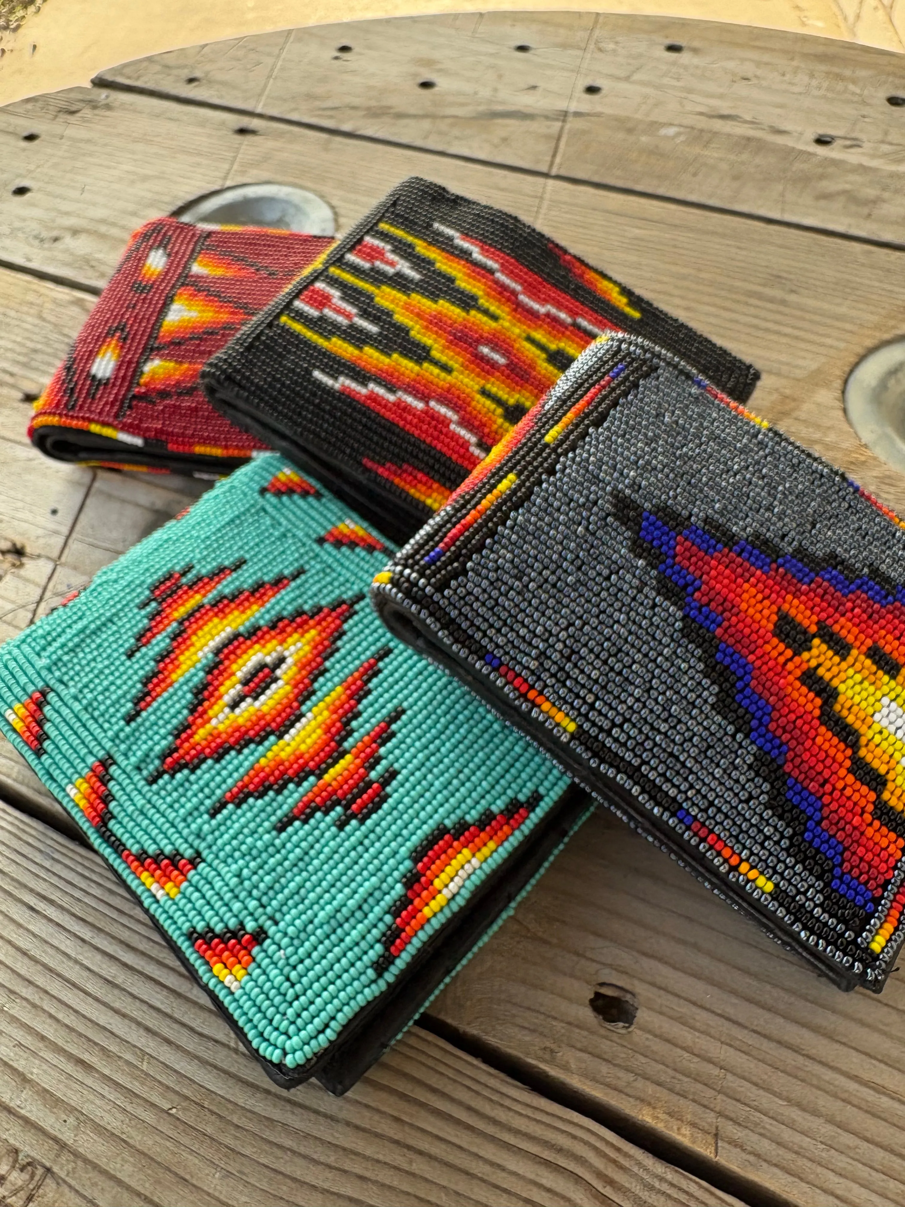 Beaded Bifold Wallet