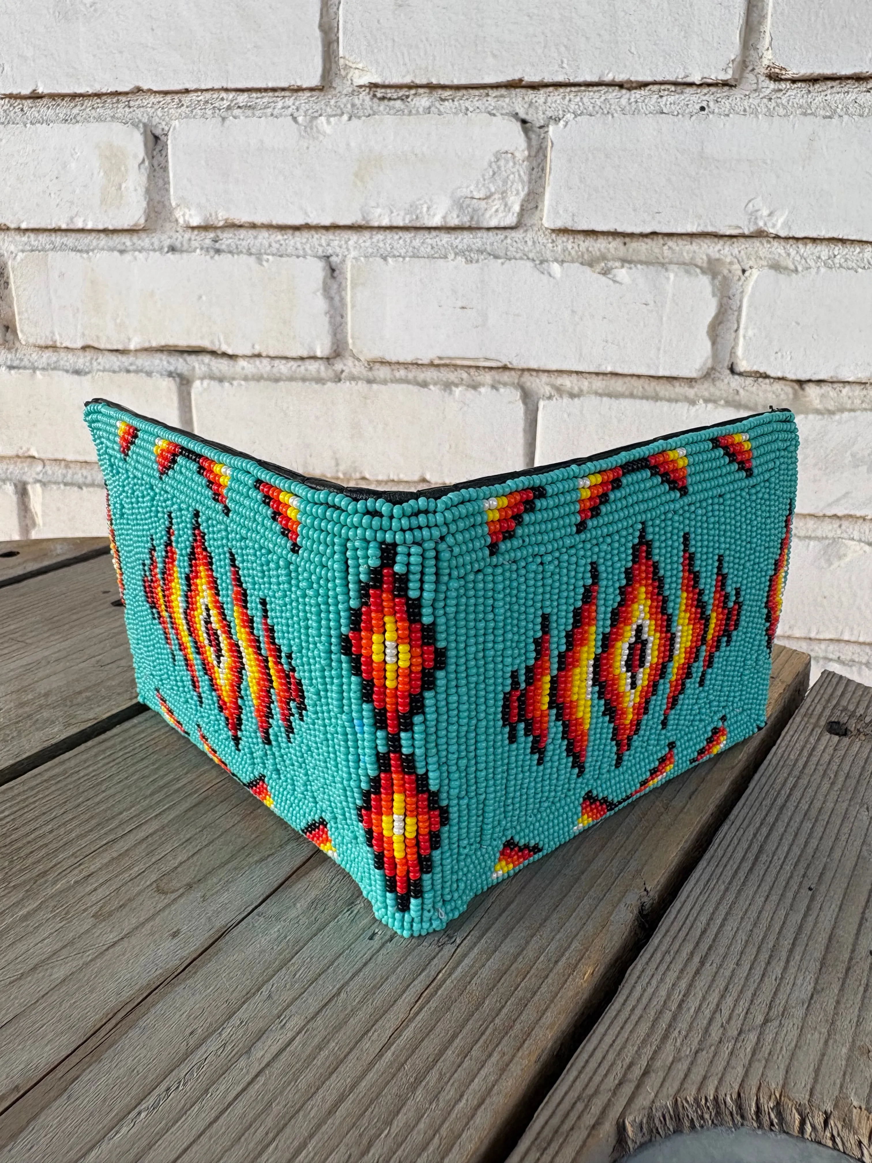 Beaded Bifold Wallet