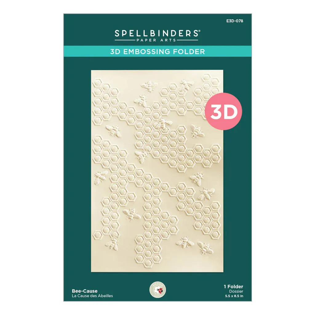 Bee-Cause 3D Embossing Folder Spellbinders E3D-078