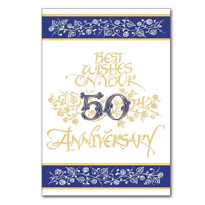 Best Wishes on Your 50th Anniversary Greeting Card