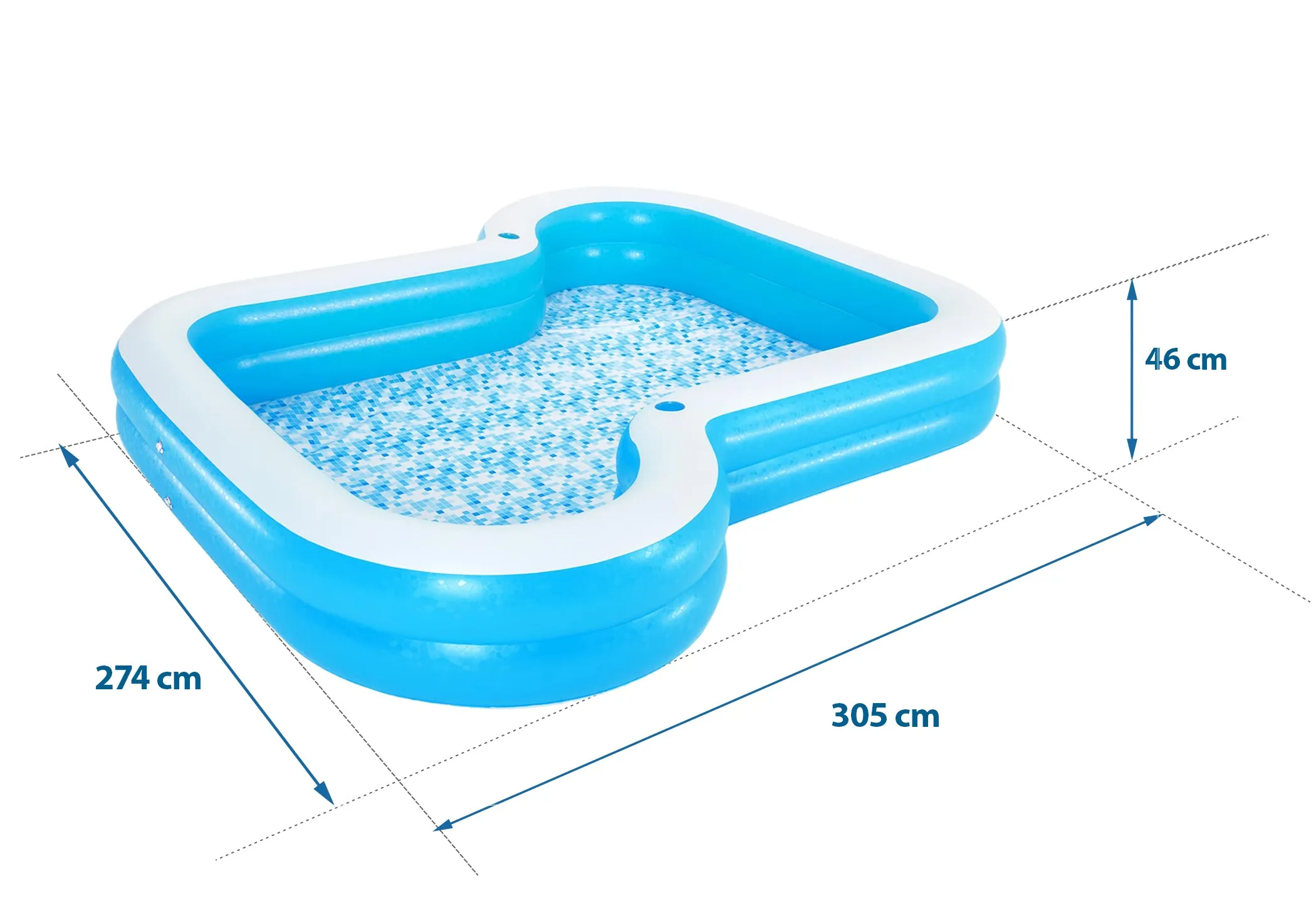 Bestway Sunsational Family Pool, 3.05m x 2.74m x 46cm
