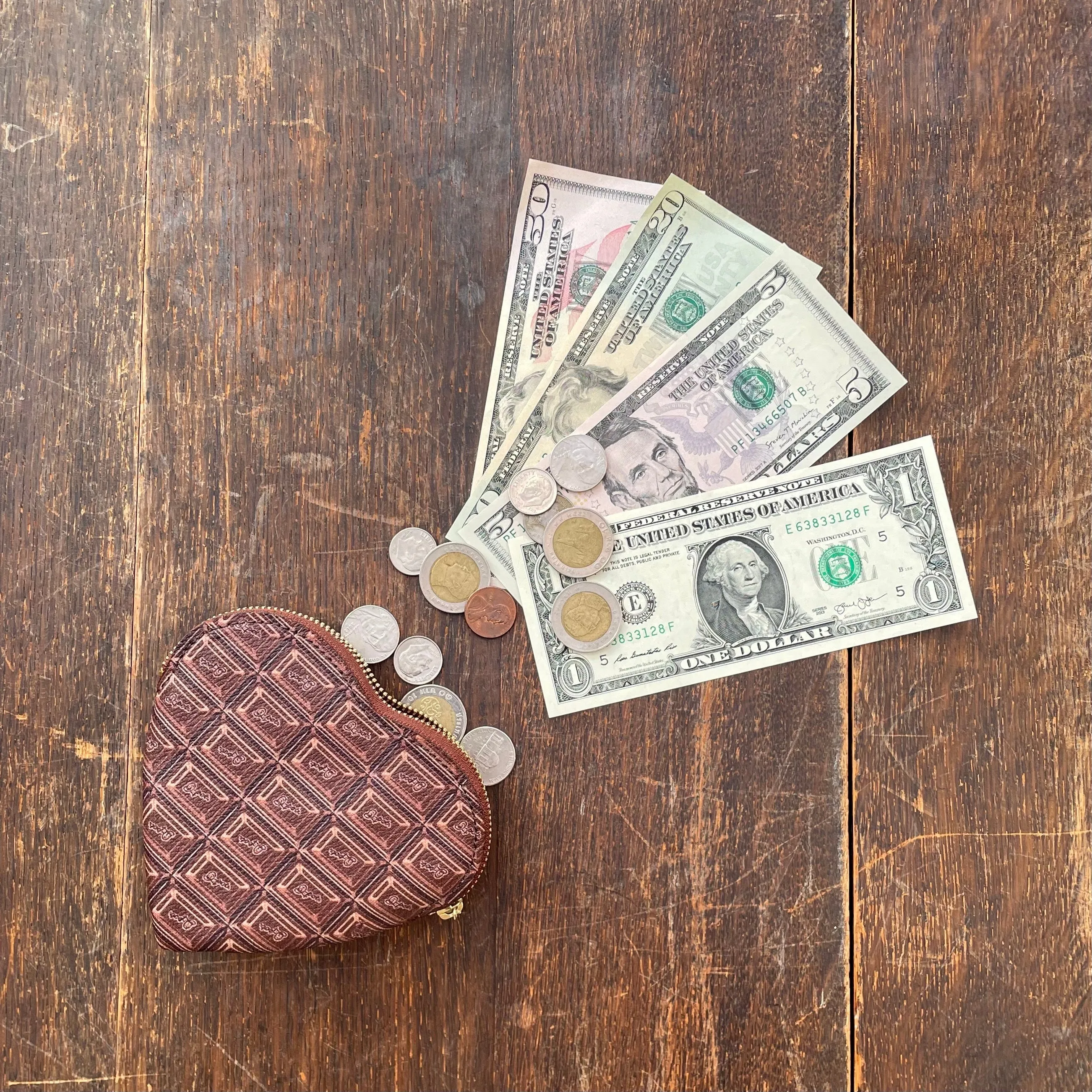 Bitter Chocolate Heart Coin Purse【Japan Jewelry】
