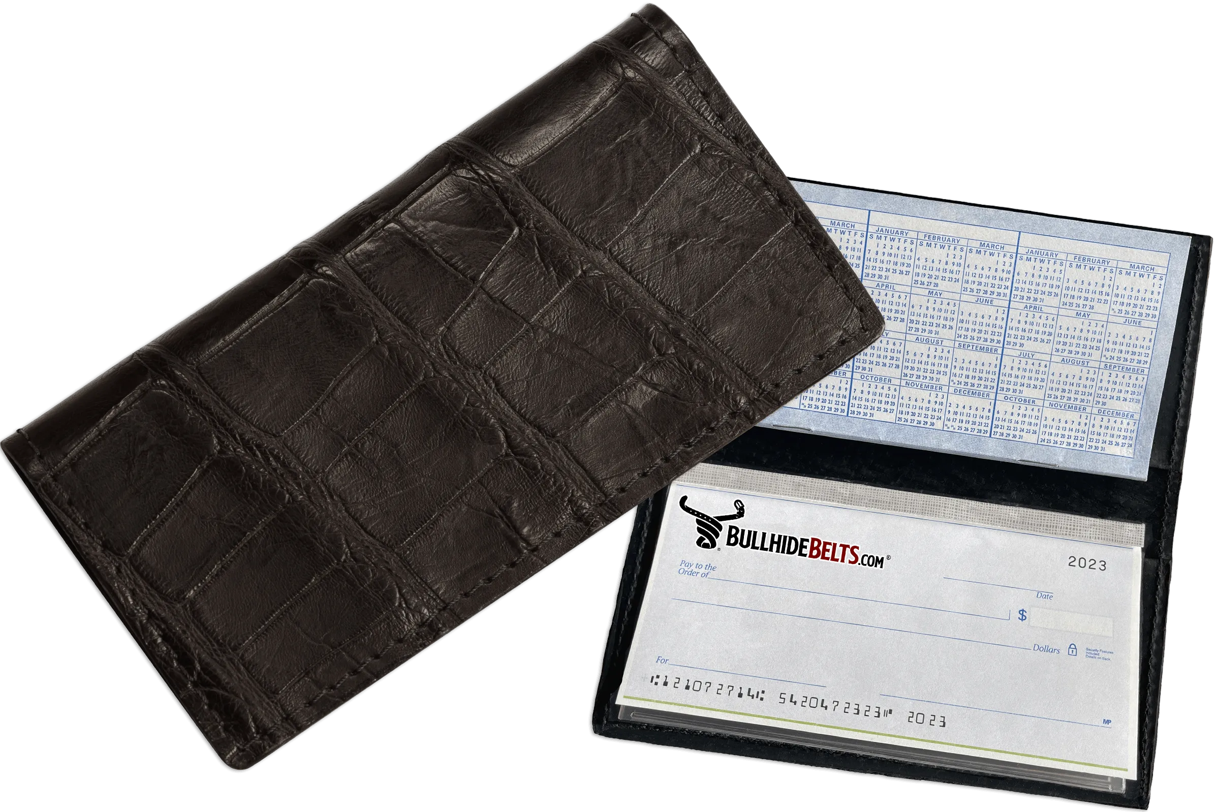 Black Alligator Checkbook Cover