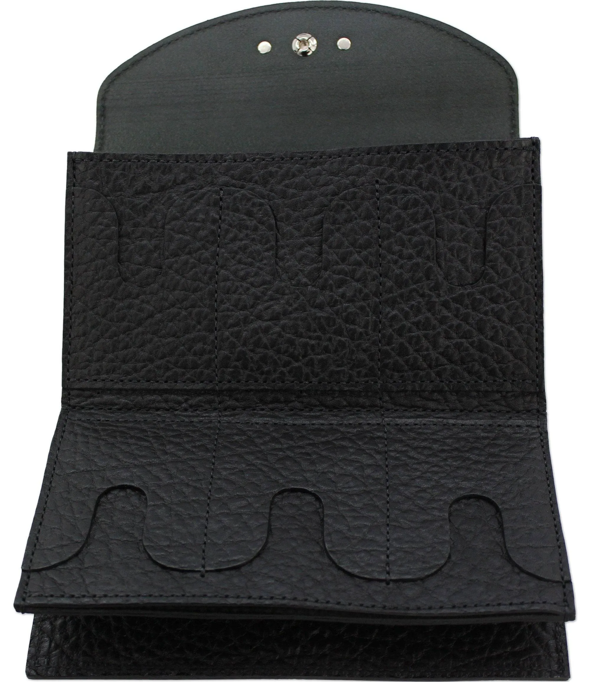 Black Bison Leather Deluxe Women's Wallet