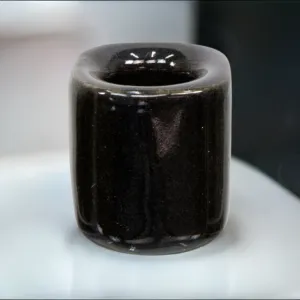 Black Ceramic Chime Candle Holder