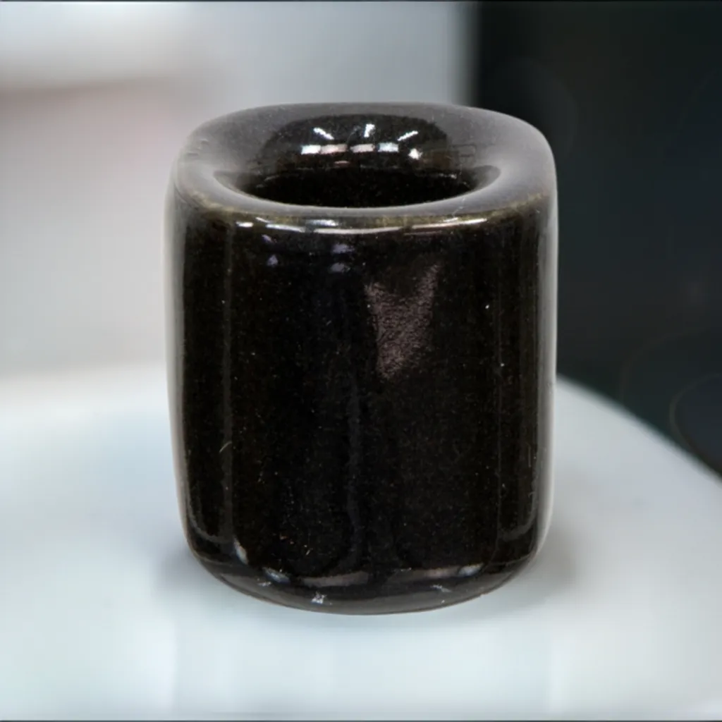 Black Ceramic Chime Candle Holder