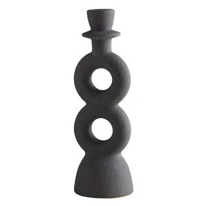 Black Circle Candle Holder - Medium
