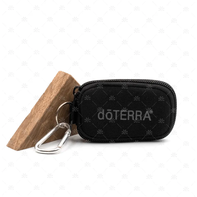 Black - doTERRA Branded Key Chain Case with 8 Sample Vials (5/8 Dram)