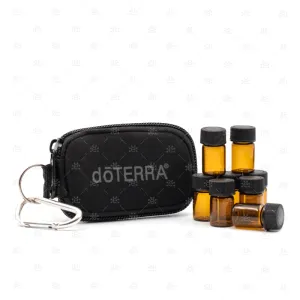 Black - doTERRA Branded Key Chain Case with 8 Sample Vials (5/8 Dram)