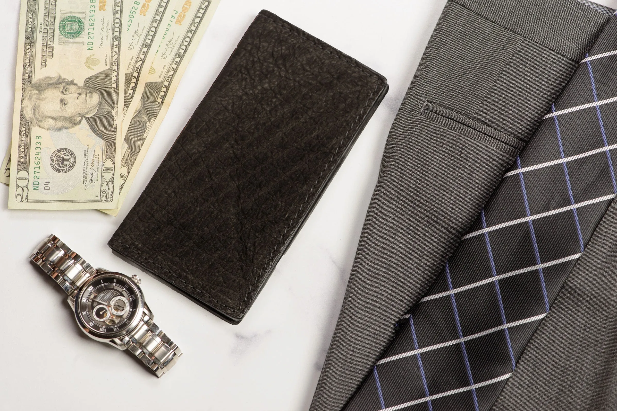 Black Hippopotamus Checkbook Cover