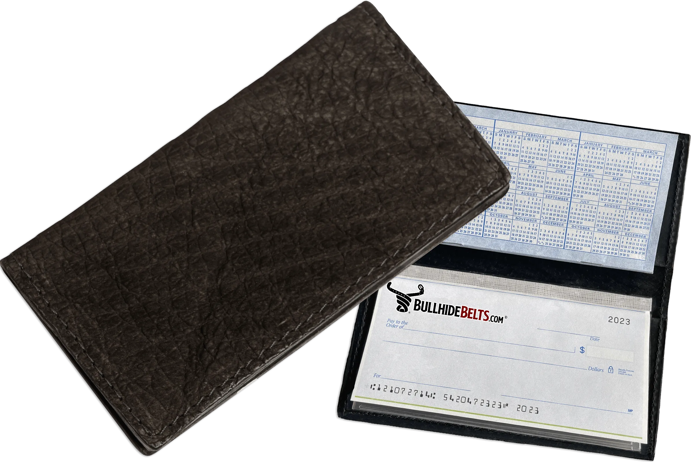 Black Hippopotamus Checkbook Cover