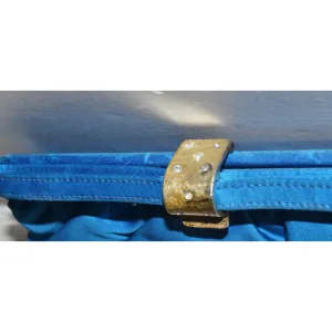 Blue Sateen Clutch Purse By Garay