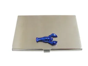 Blue Toned Lobster Business Card Holder