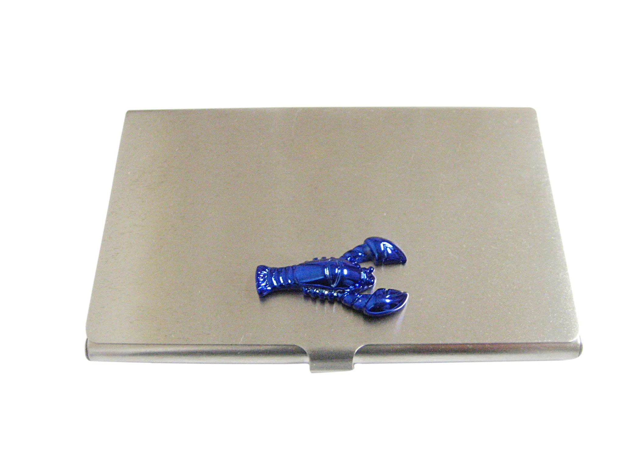 Blue Toned Lobster Business Card Holder