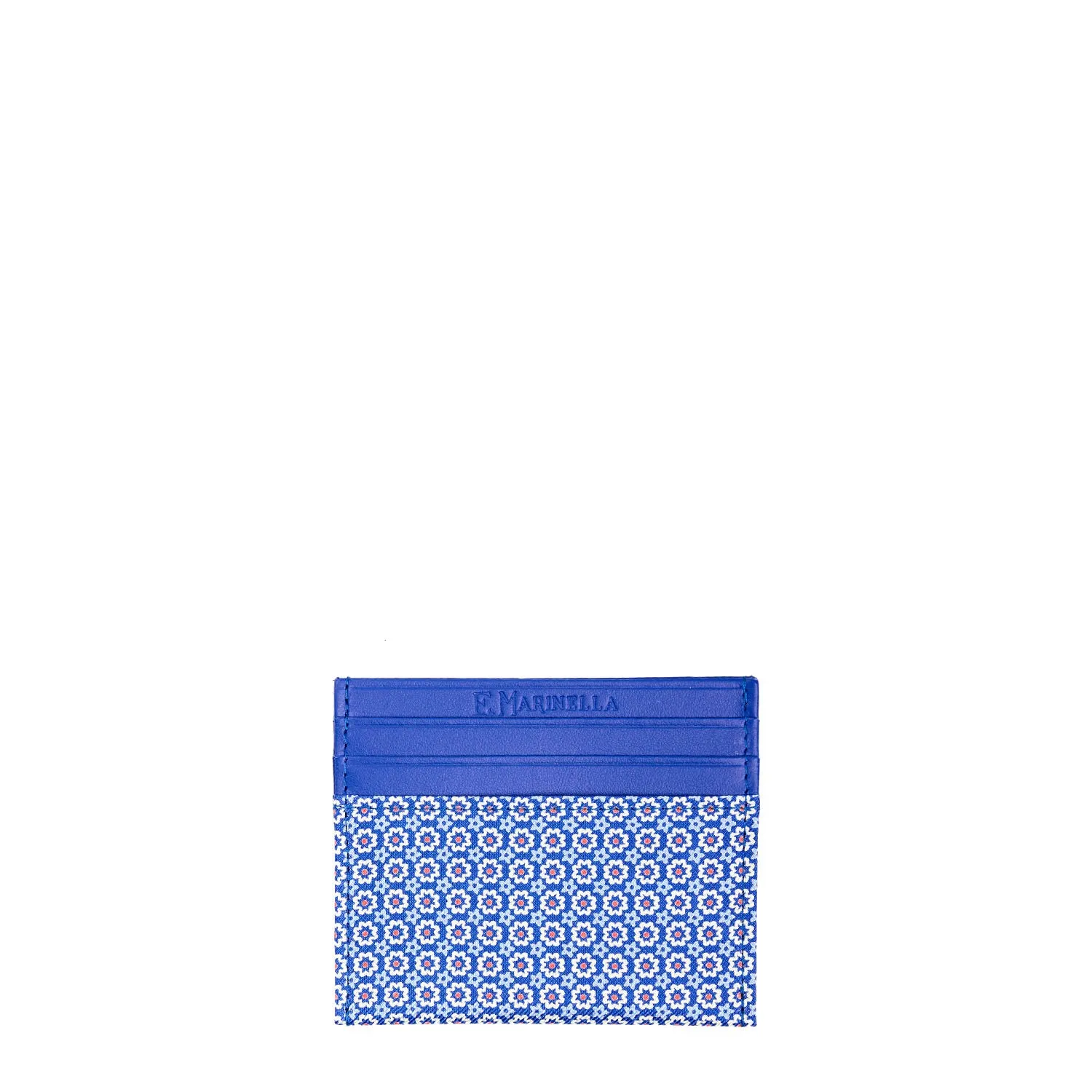 BLUETTE LEATHER AND SILK CREDIT CARD HOLDER