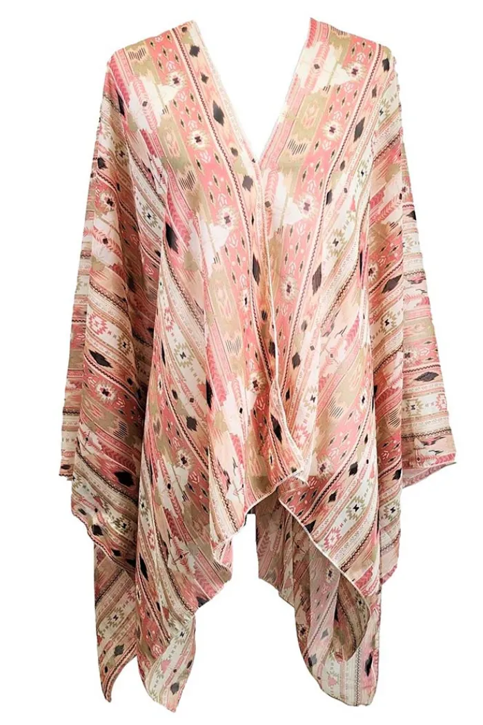 Boho Sheer Kimono Poncho
